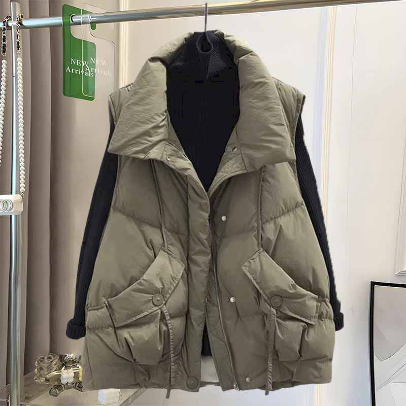 Down Vest Ultralight - Gilet in Seta di Moda Coreana