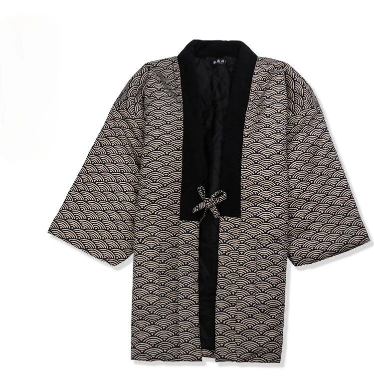 Traditional Winter Japanese Clothing - Giacca Hanten da uomo in cotone