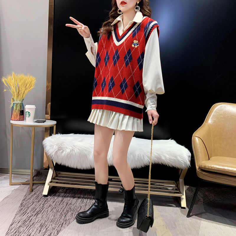 Gilet in maglia rossa per donn - Winter Clothing Offer recensione e prezzo